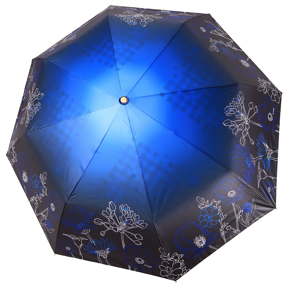 Синий зонт 3823-A-4 Три Слона фото в интернет-магазине zonti-tri-slona.ru