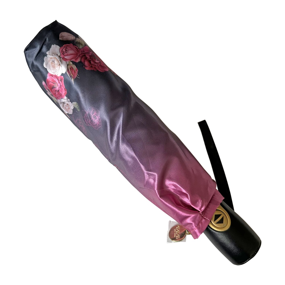 Чёрный зонт 3825-розы Три Слона фото в интернет-магазине zonti-tri-slona.ru