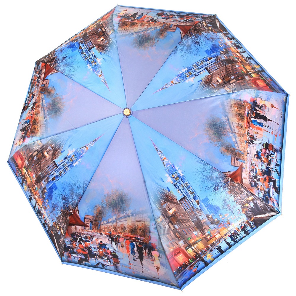 Голубой зонт 3801-T-1 Три Слона фото в интернет-магазине zonti-tri-slona.ru
