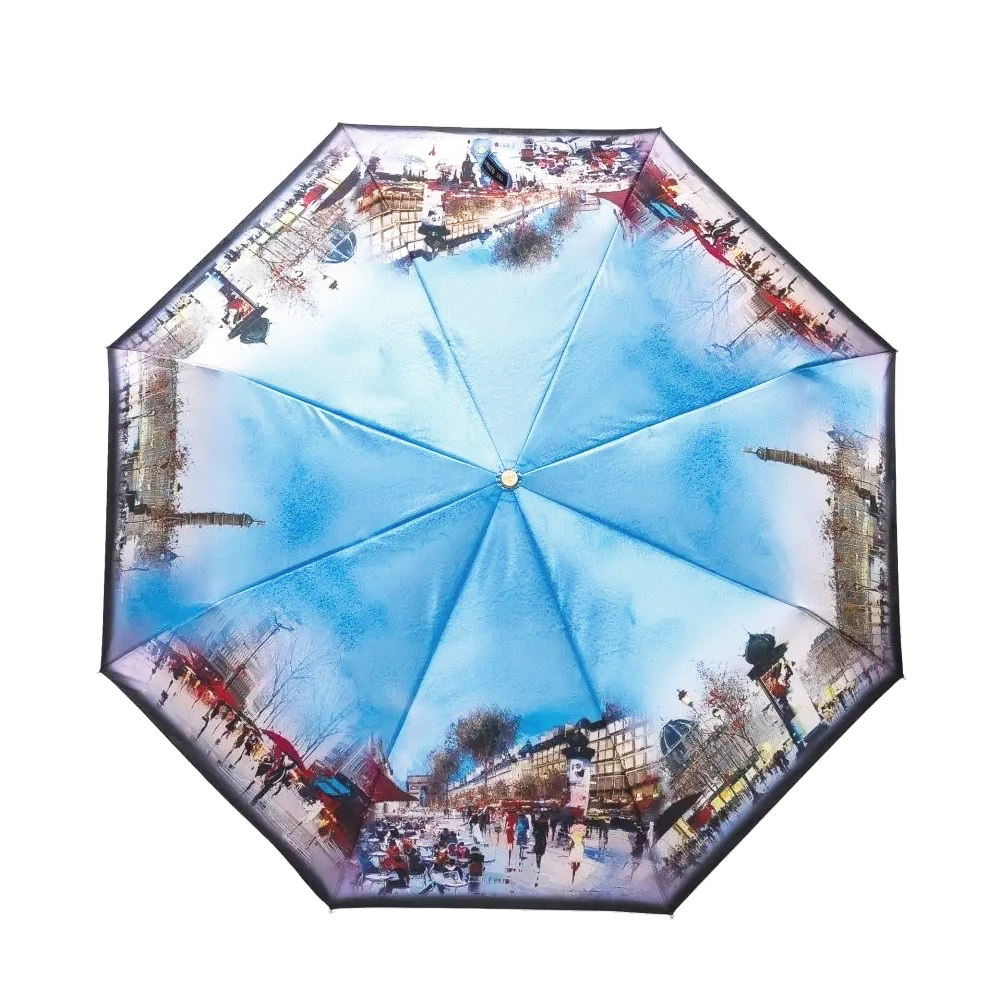 Голубой зонт 3845-T-1 Три Слона фото в интернет-магазине zonti-tri-slona.ru