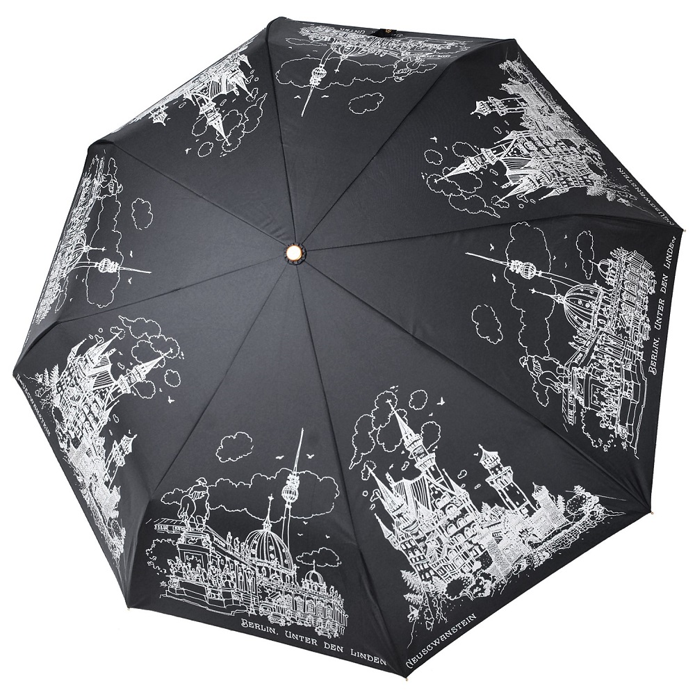 Чёрный зонт 3897-C-4 Три Слона фото в интернет-магазине zonti-tri-slona.ru