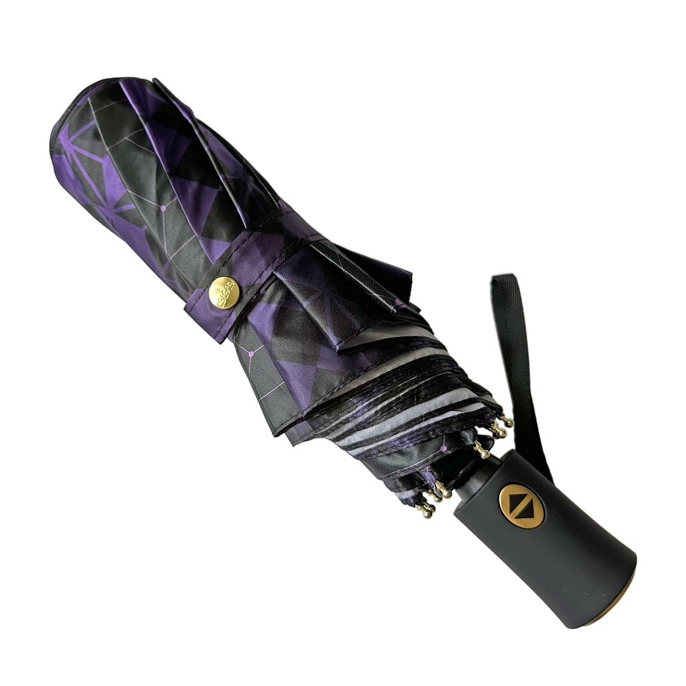 Чёрный Фиолетовый зонт 3995-B-5 Три Слона фото в интернет-магазине zonti-tri-slona.ru
