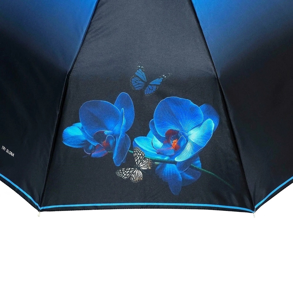 Чёрный зонт 3102-F-5 Три Слона фото в интернет-магазине zonti-tri-slona.ru