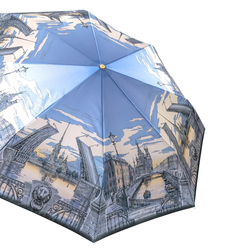 Серый зонт 3830-L-7 Три Слона фото в интернет-магазине zonti-tri-slona.ru
