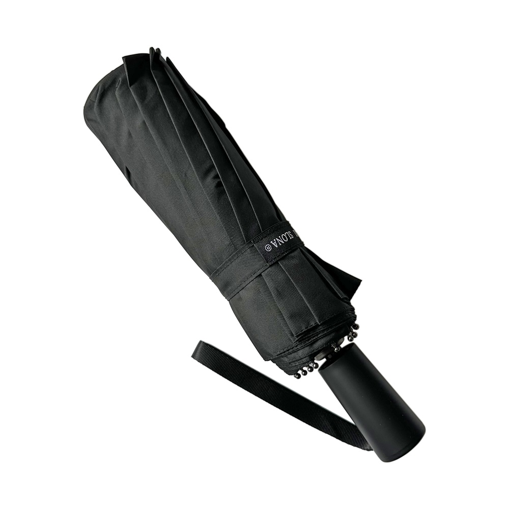 Чёрный зонт 3165 Три Слона фото в интернет-магазине zonti-tri-slona.ru